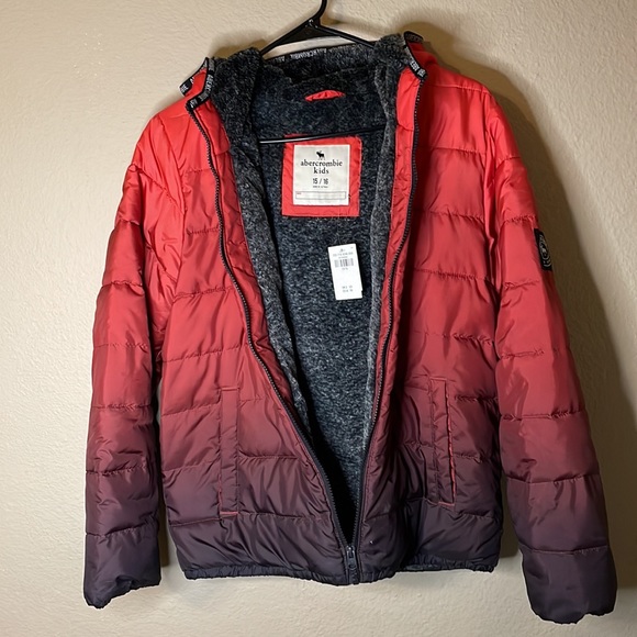 Abercrombie kids Puffer Jacket Red Ombré - Picture 3 of 4